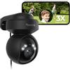 Reolink 5MP Telecamera Wi-Fi Esterno 2,4/5GHz, 355°Pan/50°Tilt, Visione a 360°, 3x Zoom, Auto-Tracking, Rilevamento di Persone e Veicoli, Audio Bidirezionale, Archiviazione su Cloud, E1 Outdoor Nero