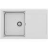 Elleci Lavello 1 vasca con gocciolatoio Reversibile Sopratop 79 x 50 cm finitura Granitek Matt Bianco 68 Easy 300 Elleci LGY30068