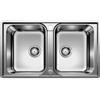 Blanco PRONTA CONSEGNA - SPEDIZIONE IMMEDIATA Lavello 2 Vasche Reversibile Filotop-Sopratop 86 x 50 cm Acciaio Inox Comando Saltarello Incluso LEMIS 8-IF BLANCO 1523039 - 523039