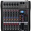 Weymic CK-60 Professional Audio Mixing Console(6-Channel) for Recording DJ Stage Karaoke Music Application w/USB BT Input