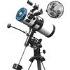 GagalU Telescopio Astronomico Professionale, 1000X114Mm Eq Potente Riflettore Newton Monoculare di Grande Diametro con Montatura Equatoriale Manuale