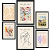 Nacnic ® - Set di 6 Poster di Henri Matisse - Stampe Decorative da Parete - Decorazione d'Interni - Poster A3 & A4 - Senza Cornici