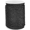 PH PandaHall 20m Corda Intrecciata in Poliestere 8mm Cordino Decorativo Ritorto, Nero Corda Decorativa Intrecciata a 3 Strati per Casa Tappezzeria Abbellire Regalo Fai Da Te