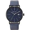 Gigandet Orologio Uomo Quarzo Minimalism Analogico Bracciale Cuoio Blu Nero G42-010