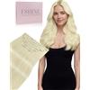 Fshine Extension Clip Capelli Veri 35.5cm 120g 7pcs Bionda Bianca Estensione Naturale dei Capelli Umani Reali Lisci Umani Extension Con Clip