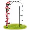 Forever Speed Arco per Rose Rampicanti, Decorazione Giardino, Garden Pergolas Metallo Arco Sostegno per Piante Rampicanti 240 x 140 x 38 CM/Nero