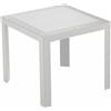 ARETA - Tavolo da giardino Quadrato Saturno Bianco Linea Rattan - h72x80x80 cm