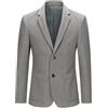 Allthemen Blazer da Uomo Monopetto a Quadri con Due Bottoni Blazer da Abito di Lana Slim Fit Casual da Lavoro 1205# Grigio S