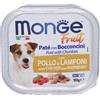 Monge & C. SpA Monge Fruit Paté & Bocconcini con Pollo Lamponi per Cani 100 g Mangime