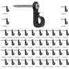 Uni-Fine Shop - Ganci a vite Q-Hanger per interni ed esterni, per luci di Natale, garage, Capodanno, feste per esterni