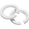 Vin beauty Anello riduttore per paralume, da E27 a E14, confezione da 2 anelli adattatori per paralume, anello di ricambio in plastica, 42 mm, 29 mm, adattatore a vite, bianco (Vin Beauty539838_1)