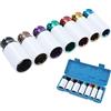 TOPWAY 1/2 Set di Chiavi a Bussola per Cerchi in Lega 7 Pezzi 17/19/21/22/23/24/27mm, Acciaio al Cromo Vanadio, Parete Sottile Dado Ruota per Avvitatore ad Impulsi