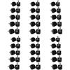 Reccisokz Ersatz Absätze Fersenspitzen Schuhe Stiftabsatz Dübel Stöckelschuh Ersatz,Absatzschoner Für High Heels,8, 9, 10, 11 und 12 mm, U-Form,Schwarz (30 Paare)