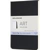 Moleskine 9 x 14 cm Pocket Size Art Sketchbook, Paper for Pencils, Charcoal, Pens, Fountain Pens and Markers Soft Cover, Colour Black, 48 Pages
