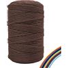 FORBELL Filato macramè, 3 mm x 300 m, filato di cotone premium, per fai da te (marrone, 3 mm x 300 m)