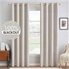 MIULEE opache Tende termoisolanti con occhielli Tende 100% opache in stile lino Protezione dal freddo Tenda oscurante Set di 2,140 x 260 cm Avorio