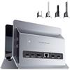 PULWTOP Docking Station Verticale USB C, Supporto Mac Mini Dock con alloggiamento M.2 NVMe(SSD non incluso), 4K@60 Hz, 2*USB C10 Gbit/s, Laptop Dock compatibile per MacBook Pro/Air, Mac mini & Laptops