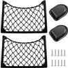 ZHIQIN 2 Pezzi Rete Portaoggetti Auto 31 * 21cm Rete per Bagagliaio Auto con Viti Rete Portaoggetti Barca per Auto, Camper, SUV, Truck
