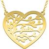 MI JOYA PERSONALIZADA - Collana con albero della vita personalizzata in argento sterling - Regalo originale per mamma e nonna (argento sterling placcato oro 18 carati, 1 nome)