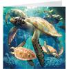 3D LiveLife Biglietto di Auguri - Tartarughe Marine di Deluxebase. Biglietto Colorato in 3D con Tartarughe Marine per ogni occasione ed età. Opera d'arte originale del celebre artista Michael Searle