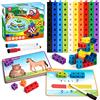 Coogam Cubi Matematici, Manipolativi Blocchi Conteggio Numerici con attività Scatto Collegamento Cubo Matematica Giocattolo da Costruzione Regalo per l'apprendimento della Scuola Materna Prescolare