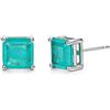 Michooyel S925 Orecchini solitari Paraiba da 2 ct Orecchini con tormalina a 4 punte con pietre preziose Gioielli per donne