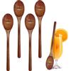Cosysparks Cucchiaio di legno a manico lungo, 4 Pz mestolo con manico lungo 9.3in Handmade cucchiaio legno cucina mestoli cucina legno Stoviglie Eco-Friendly per Mangiare Miscelare Mescolare Cottura