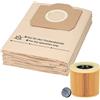 McFilter 10 sacchetti per la polvere + 1 filtro per Karcher A2604 A2204 A2254 A2200 A2201 A2206 A2231 A2236 A2251 A2500 A2504 A2534 A2554 A2654 A2656 A2675