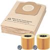 McFilter 20 sacchetti per la polvere + 2 filtri per Karcher A2604 A2204 A2254 A2200 A2201 A2206 A2231 A2236 A2251 A2500 A2504 A2534 A2554 A2654 A2656 A2675