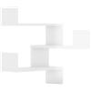 vidaXL Scaffali Angolari Muro 2pz Bianco Lucido 40x40x50cm Multistrato