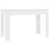 vidaXL Tavolo da Pranzo Minimalista Elegante Moderno Robusto Mobili per Interni Arredi Casa Cucina Bianco 120x60x76 cm in Multistrato