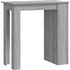 vidaXL Tavolo Bar con Ripiani Grigio Sonoma 102x50x103,5cm Truciolato