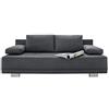 AVANTI TRENDSTORE - Jobla - Divano con Funzione Letto e cassettone Integrato, in Microfibra di Colore Grigio Scuro. Dimensioni: Lap 190x78x85 cm
