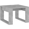 vidaXL Tavolino Servizio Grigio Cemento 50x50x35 cm in Truciolato