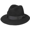 LIPODO Cappello di Feltro New York Donna/Uomo - Made in Italy Lana con Nastro Grosgrain Estate/Inverno - XL (60-61 cm) Nero