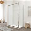 SHOWERDESIGN Box doccia lisbona porta scorrevole rettangolare 120x80 cm altezza 190 cm cristallo 6 mm