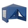 WILTEC Gazebo 3x3 m blu con laterali rimovibili e finestre per giardino ed esterni - Wiltec