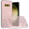 Wousunly Compatibile con Cover Samsung Galaxy S10E Glitter Trasparente,Custodia Samsung S10E Sottile Silicone Brillantini Case (rosa)