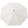KHBNHJ Panno di ricambio per ombrellone da giardino, 3 metri, per ombrelloni da giardino, per ombrelloni da giardino, per ombrelloni da mercato, colore bianco