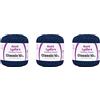 Aunt Lydia's Uncinetto Aunt Lydia Classic Navy - Confezione da 3 pezzi 350y/320 m - Cotone - Calibro 10 - Uncinetto