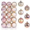 Uten 32 Pezzi Palle di Natale Palla di Natale Ornamento Fai da Te Come Decorazione stagionale Decorazione di Nozze Palla appesa (6CM-Golden)