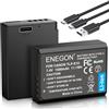 Enegon LP-E10 - Batterie di ricambio USB-C a ricarica diretta da 1500 mAh, per Canon LP-E10, compatibili con Canon EOS 1100D 1200D 1300D 1500D 2000D 3000D 400D Kiss X50 X70 EOS Rebel T5 6 T7