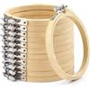 Caydo 12 Pezzo 10 cm Tondo Ricamo Telaio Mini Bamboo Circle Cross Stitch Hoop Ring