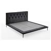 Atlantic Home Collection Letto di design Palm 160 x 200 cm, Piazza Piattaforma senza Materasso, Nero, 160/200 cm