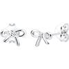 DIAMORE Elli diamonds Orecchini Donna Arco Eleganto con diamante (0,01 Ct.) In Argento Sterling 925