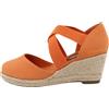 TOM TAILOR 5390090020, Sandali con Zeppa Donna, Colore: Arancione, 43 EU