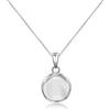 Candyfancy Collana in argento 925 con ciondolo, collana da donna con ciondolo a forma di cuore, zirconi e perle, pietra di luna, regalo per donne e fidanzate, 40 cm, Argento sterling, Pietra di luna