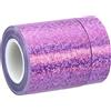 PATIKIL Scintillio Glitter Nastro 15mm x 5m, 4pz Olografico Arte Prisma Mascheratura Nastri Auto -Adesivo per Fai-da-Te Arte Artigianato Avvolgimento Decorazione, Rosa Viola