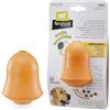Ferplast Gioco Cane, Dispenser Crocchette Cani o Snack, in Gomma Naturale Durevole da Masticare, Aroma Pollo, Rimbalza, Lancio e Riporto, CRAZY BELL Giochi per Cane Grande, Arancio
