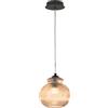 Ondaluce Lampada sospensione D18 cm in vetro soffiato Ambra - MADAGASCAR Mod1